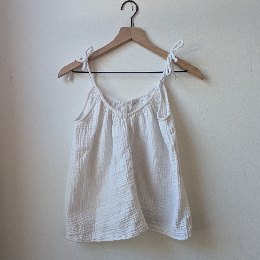 ❤️ Women's Old Navy 100% Cotton Tank Top Adjustable Straps Muslin